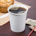 8 oz - White Poly Paper Hot Cup - 1000/cs