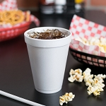 12 oz - Dart Foam Drink Cups, White, 25/Bag, 40 Bags/Carton 
