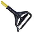Quick Change 60'' Wet Mop Handle - Fiberglass Handle Yellow 