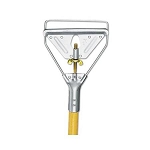Boardwalk 609 Spring Grip Metal Head Mop 60 in. Wood Handle for Most Mop Heads