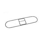 Clip-On Dust Mop Frame, 12 x 5, 1/4